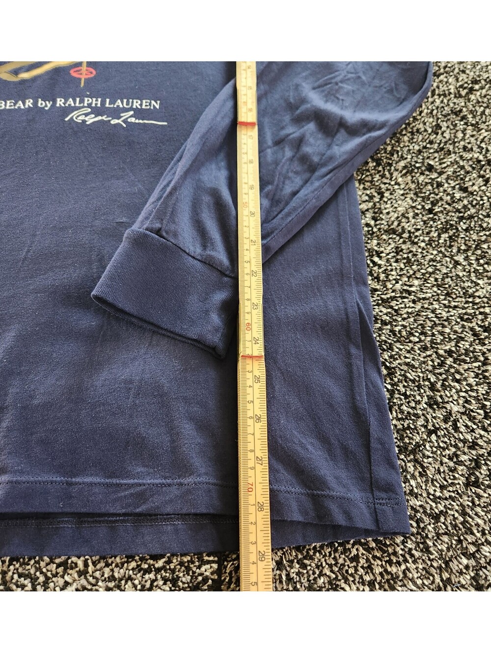 Polo Ralph Lauren Mens Navy Fair Isle Ski Bear Hoodie Pullover L/S Shirt Medium - Picture 6 of 10